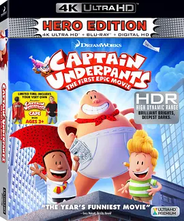 内裤队长 4K Captain Underpants: The First Epic Movie (2017)/底底超人大电影(港) 2160p.BluRay.REMUX HEVC.DTS-HD.MA.TrueHD.7.1.Atmos-FGT【26.8GB】-4K视界