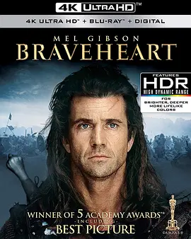 勇敢的心 4K Braveheart (1995) / 梅尔吉勃逊之英雄本色(台)/惊世未了缘(港) 2160p.BluRay.REMUX.HEVC.DTS-HD.MA.TrueHD.7.1.Atmos-FGT【86.4GB】-4K视界