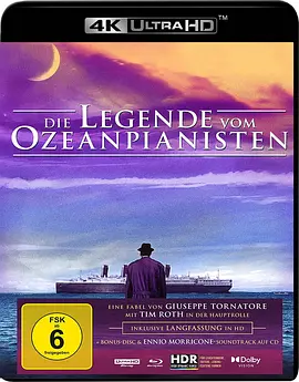 海上钢琴师 La leggenda del pianista sull'oceano (1998) / 一九零零的传奇 / 传奇1900/声光伴我飞(港) / 1900海上钢琴师 / The Legend of 1900 2160p.BluRay.REMUX.HEVC.DTS-H-4K视界