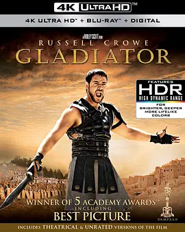 角斗士 4K Gladiator (2000) / 神鬼战士(台)/帝国骄雄(港) / 鬼神战士 2160p.BluRay.REMUX.HEVC.DTS-X.7.1-FGT【69.0GB】-4K视界