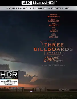 三块广告牌 4K Three Billboards Outside Ebbing, Missouri (2017) / 意外(台)/广告牌杀人事件(港) 2160p.BluRay.REMUX.HEVC.DTS-HD.MA.5.1-FGT【50.6GB】-4K视界